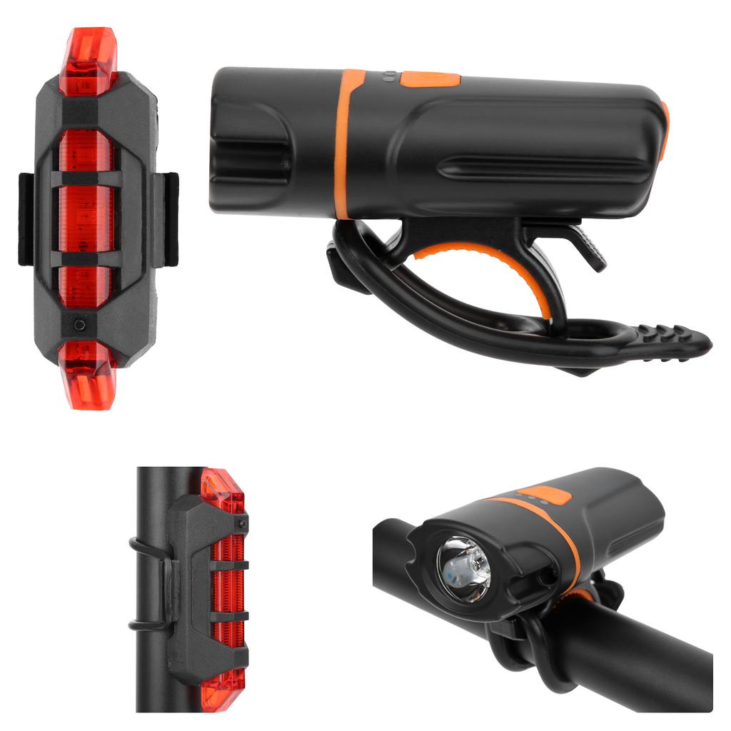 Bike Integrated Headlight Tail Light USB Chargeable High Brightness 6 Mode Night Riding Equipment