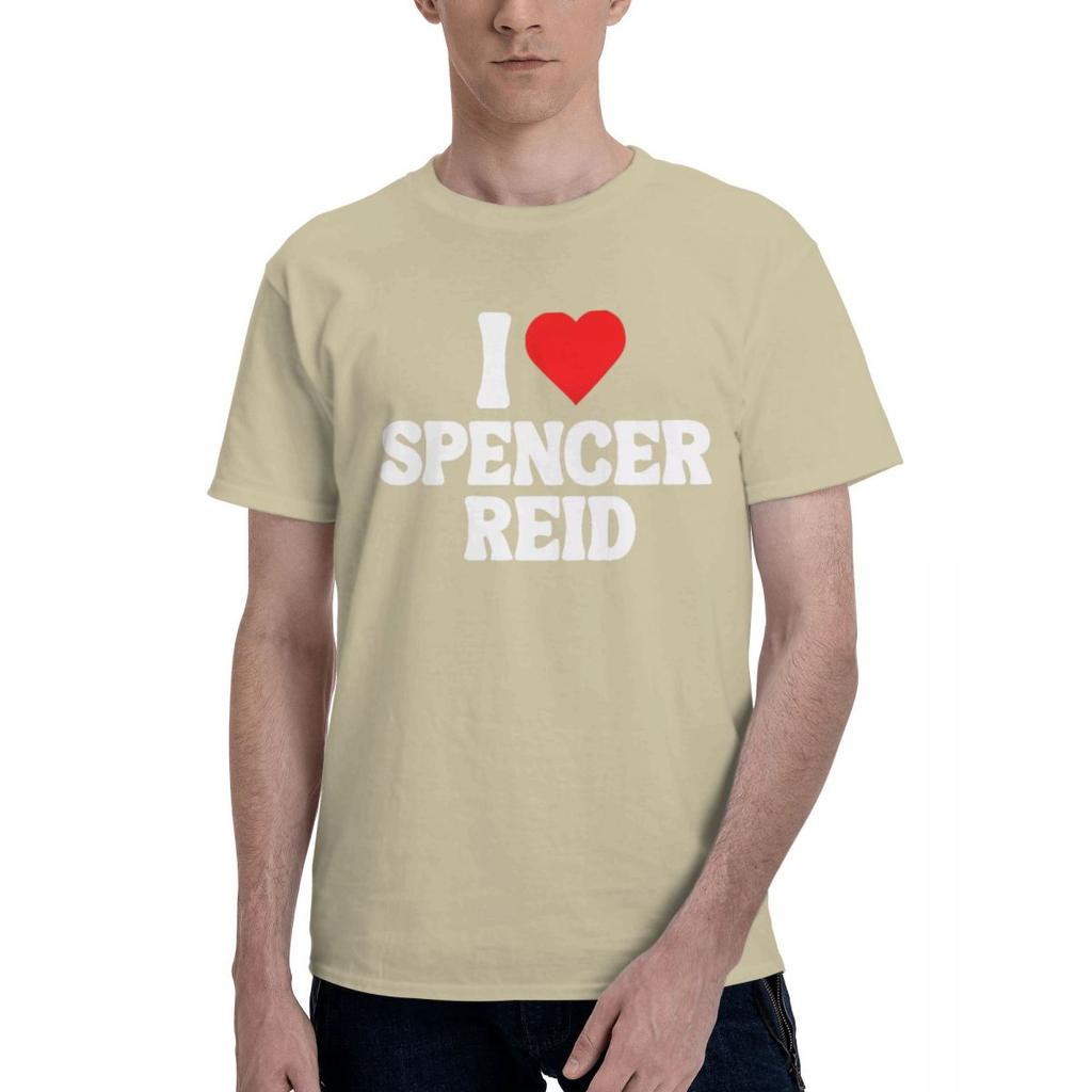 I Love Spencer Reid 100 Cotton Casual Breathable Confortable T Shirt Mens TShirts Men TShirt