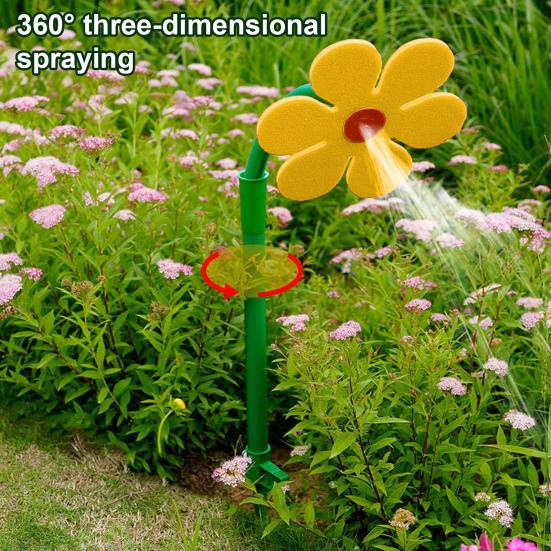 Crazy Flower Sprinkler Dancing Flower Water Sprinkler 360-Degree Rotating Garden Sprinkler for Yard Lawn Irrigation Kids Pets Playing