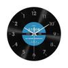 Retro Styles Reverse Running Time Wall Clock 12Inch Quiet Movement Vinyls Record Wall Clock for Living Room Decoration
