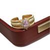 Anillo de Esmalte Vintage Cepillado de Lujo Ligero Rubí Morado Diamante Anillo para Dedo Índice Anillo Apilable Estilo de Uso Accesorios Premium Versátiles