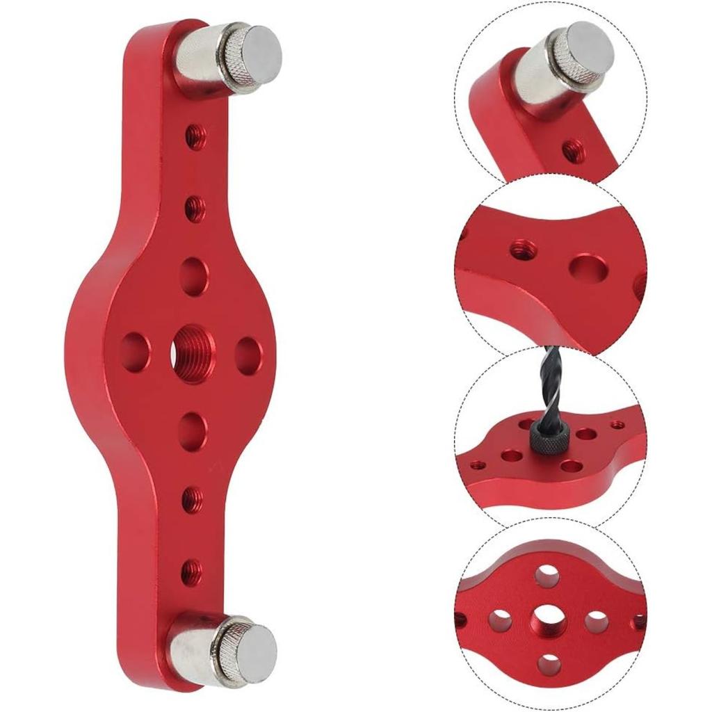Vertical Pocket Jig Hole Woodworking Doweling Jig Kit Self Centering Drill Guide Wood Hole Punch Positioner Locator Kit 6/8/10mm