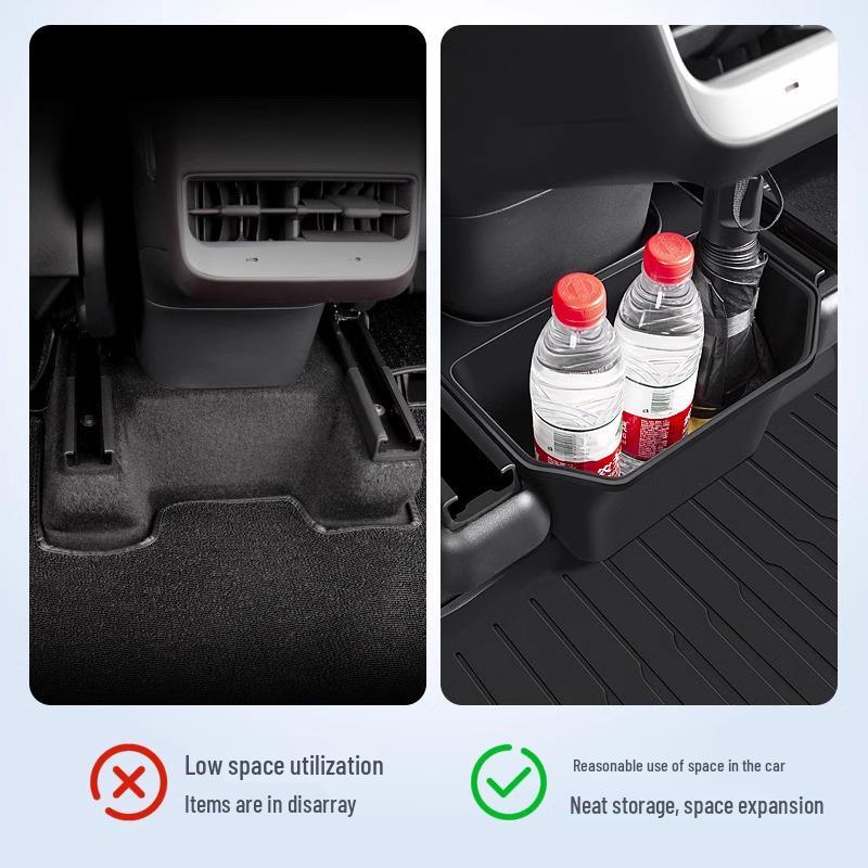 Rear Row Storage Organizer & Trash Can for Tesla Model Y Accessories
