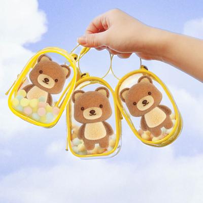 Transparent Doll Display Bag Zipper Closure Dustproof PVC Waterproof Portable Mini Toy Storage Organizer Carrying Pouch