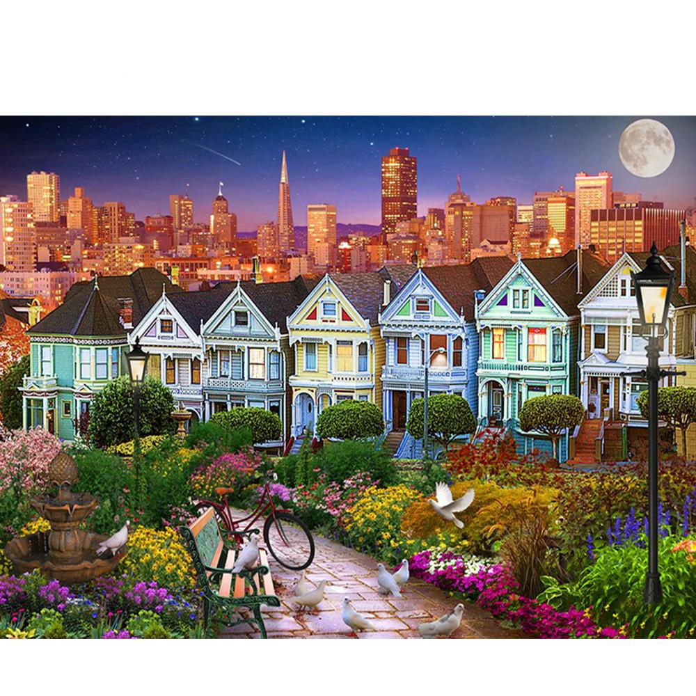 5D Diy Diamond Painting Cross Ctitch Kits Diamond Mosaic Embroidery Landscape Animals 3d Painting Round Drill Gift