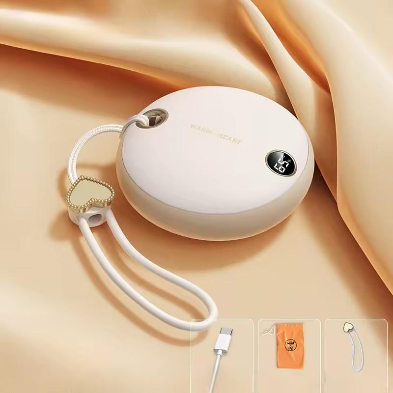 Tragbarer Handwärmer Handheld Wiederaufladbar Beidseitige Heizung LED Digitalanzeige Powerbank Winter-Essential