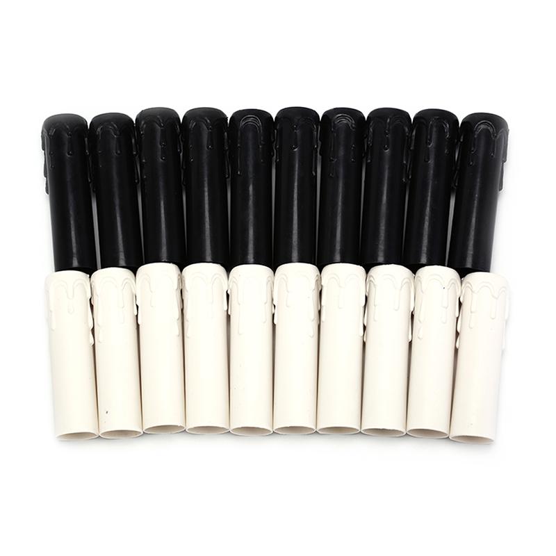 10Pcs Plastic Drip Candle Tube For Chandelier Light Bulb Covers Sleeve