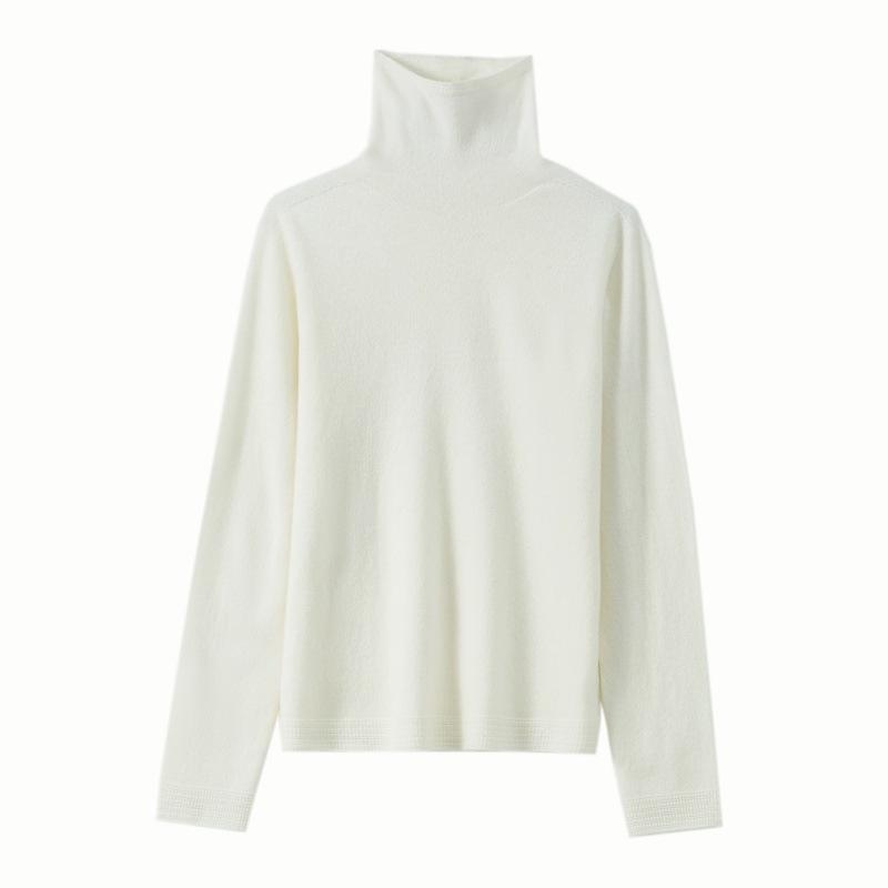 

Серый Веар Пайл Высокий Воротник Облегающий Вязаный Свитер Женский Ранняя Осень Новый Свободный Внутренний Свитер L