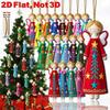 16Pcs Colorful Angel Ornaments - 4.7inch Artificial Wooden Flat 2D Angel Hanging Gift Tags, Party and Home Decorations