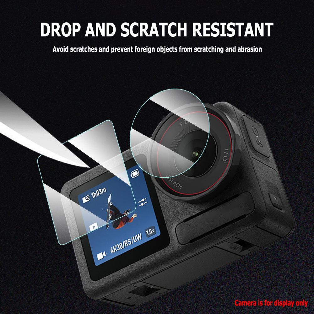 Applicable to DJI Action Camera Action5pro Screen Protector Film Lens Display Tempered Film Scratch Resistant