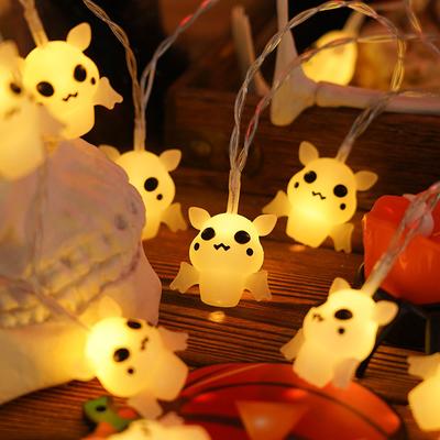 Halloween Lichterkette Kürbis Geist Fledermaus Totenkopf Tropfen Skulptur Neu Geisterfest LED Dekorative Lichterkette