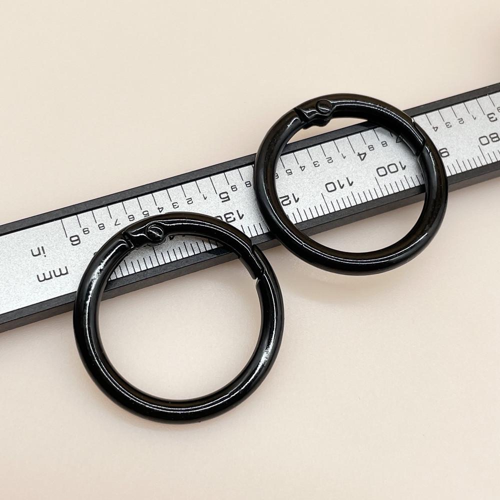 33mm Colorful Coil Spring Snap Buckle Luggage Bag Doll Keychain Ring Ornament