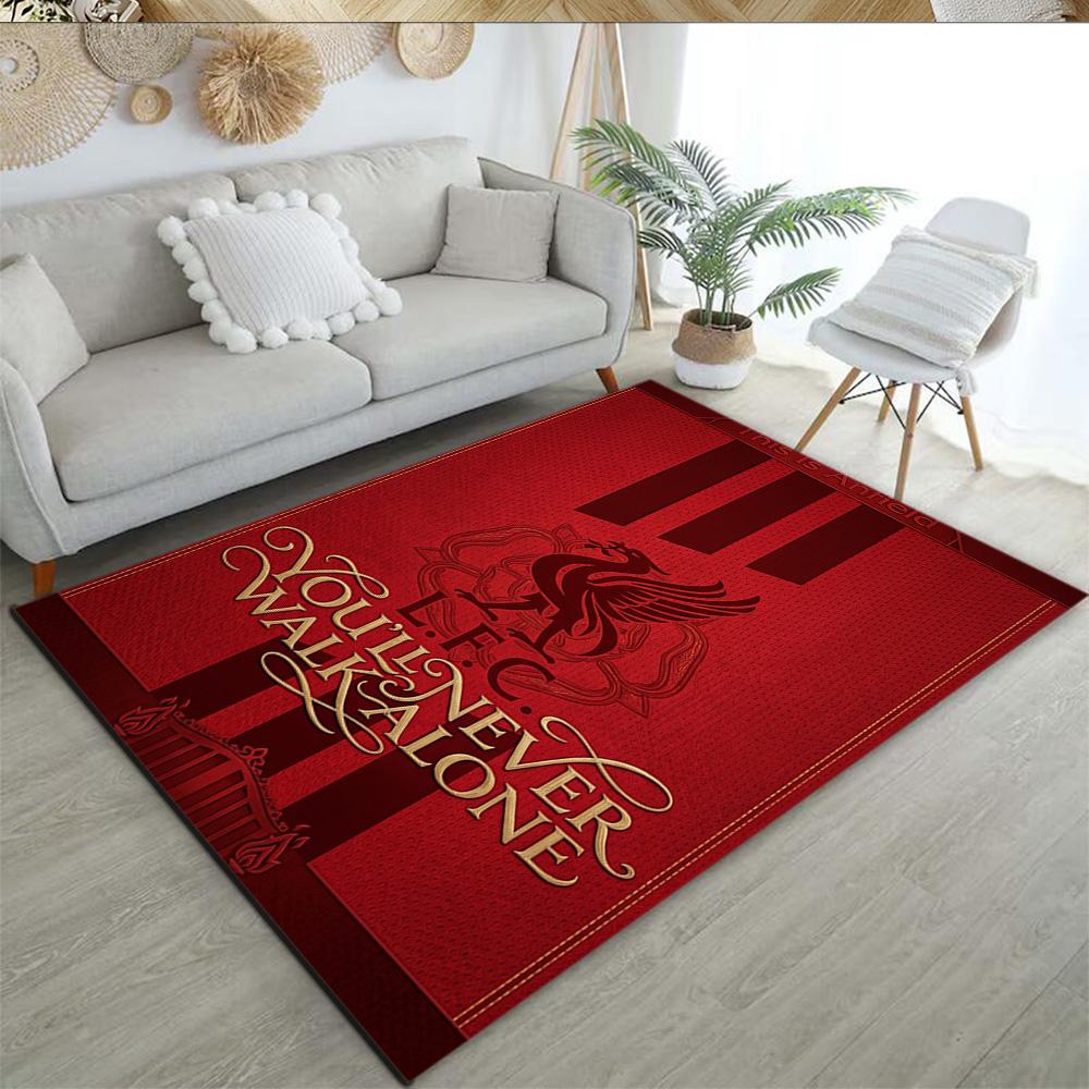 Liverpool Fc Customized Name Area Rug Design For Study Room Dining Room Outdoor Kitchen Antislip Carpet Office Home Decor Birthdaychristmas Gift
