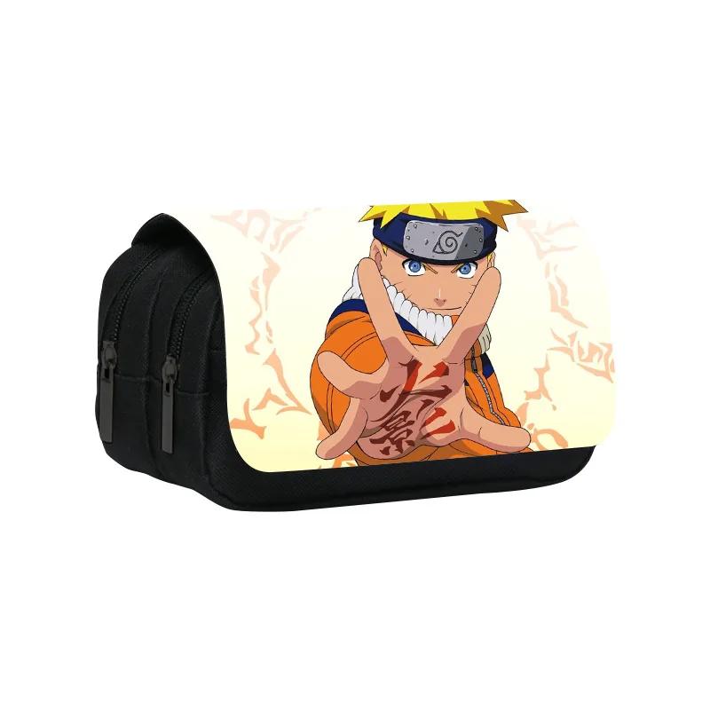 Wysokiej Jakości Etui na Ołówki z Figurką Anime Kreskówka Uzumaki Uchiha Itachi Pudełko na Artykuły Papiernicze o Dużej Pojemności Artykuły Szkolne Saszetka na Ołówki