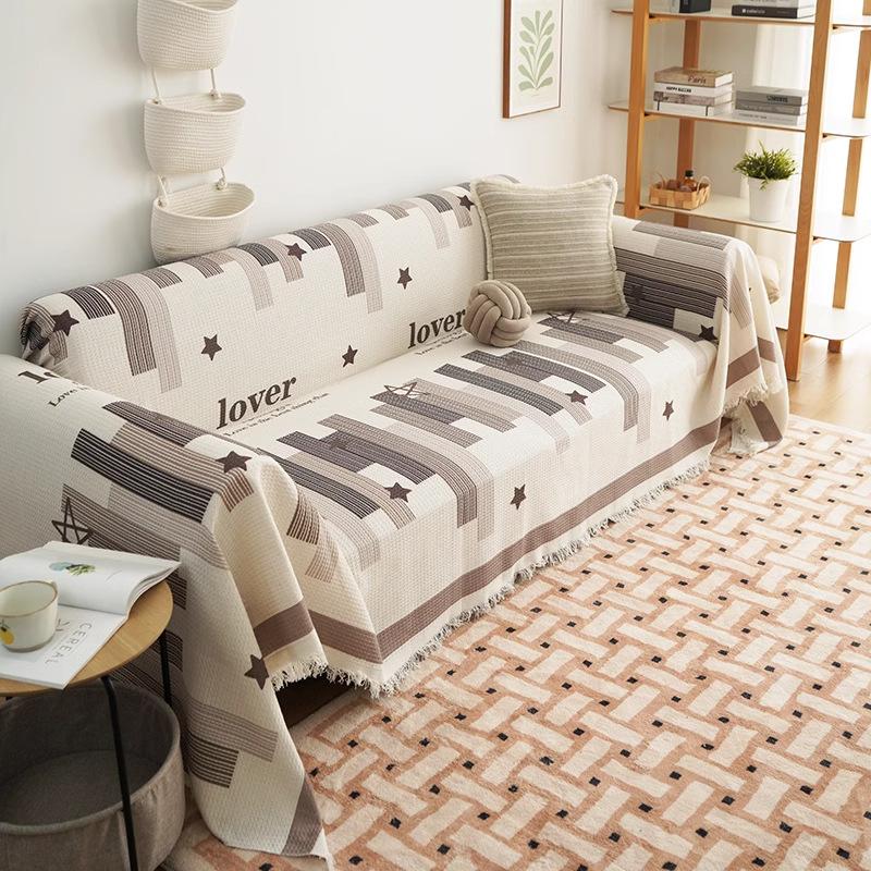 1pc Modern Geometric Sofa Cover, Non-Slip & Pet Friendly Sofa Cushion for 1-4 Seats, Cool Comfortable Living Room Decor,Petfriendly Slipcover