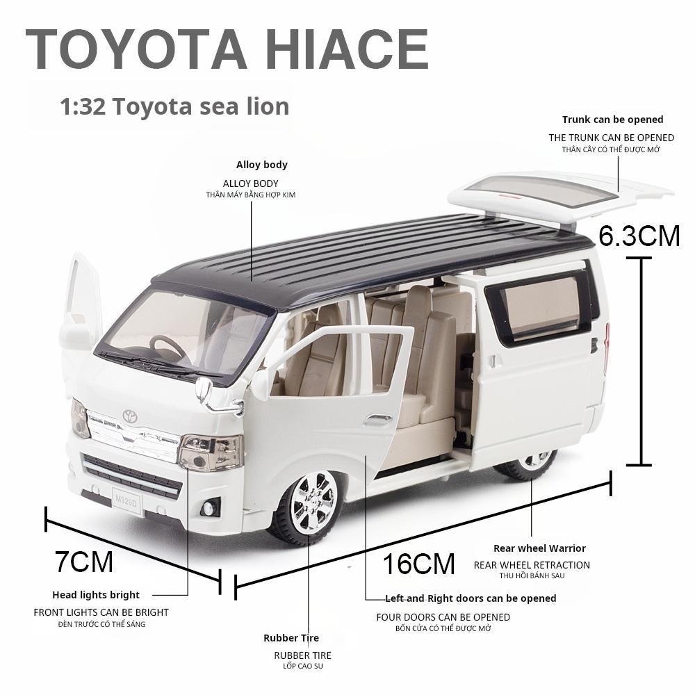 1:32 Scale Car Toy Car Models Alloy Diecast MPV Doors Opened Pull Back Sound Light Business Travel Vehicle Presents for Boys