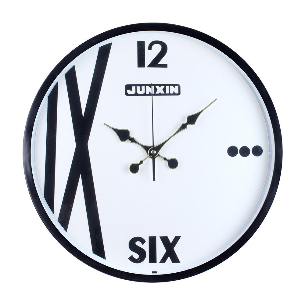 

Creative Plastic Wall Clocks, Various Styles, Personalized Home Decoration Clocks, Living Room Clocks, Light Luxury and High-end Sense 40CM [black frame] 4