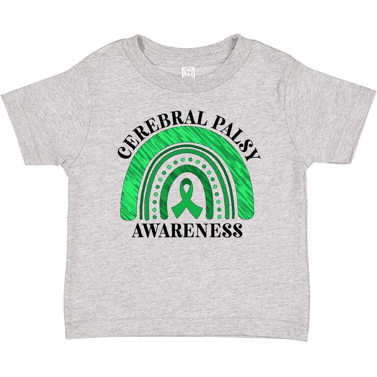 Inktastic Cerebral Palsy Awareness- Green Ribbon Rainbow Baby kids boys T-Shirt Patterns 120