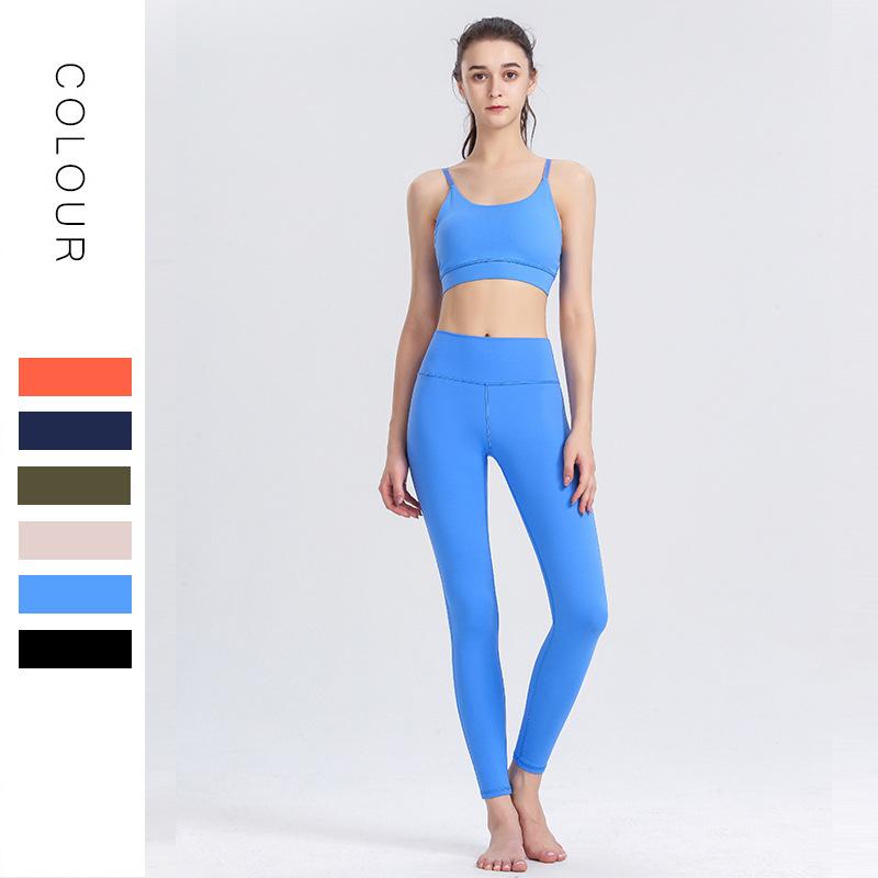 Nowa odzież do jogi damska piękny tył stanik sportowy bielizna fitness podnieś pośladki nagie spodnie do jogi Fitness strój sportowy damski