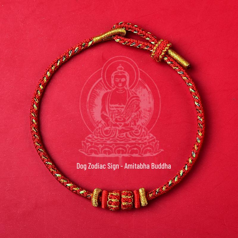2026 Year of the Horse Tai Sui Red Bracelet: Benming Year Eight Buddhas Red String for Women & Men