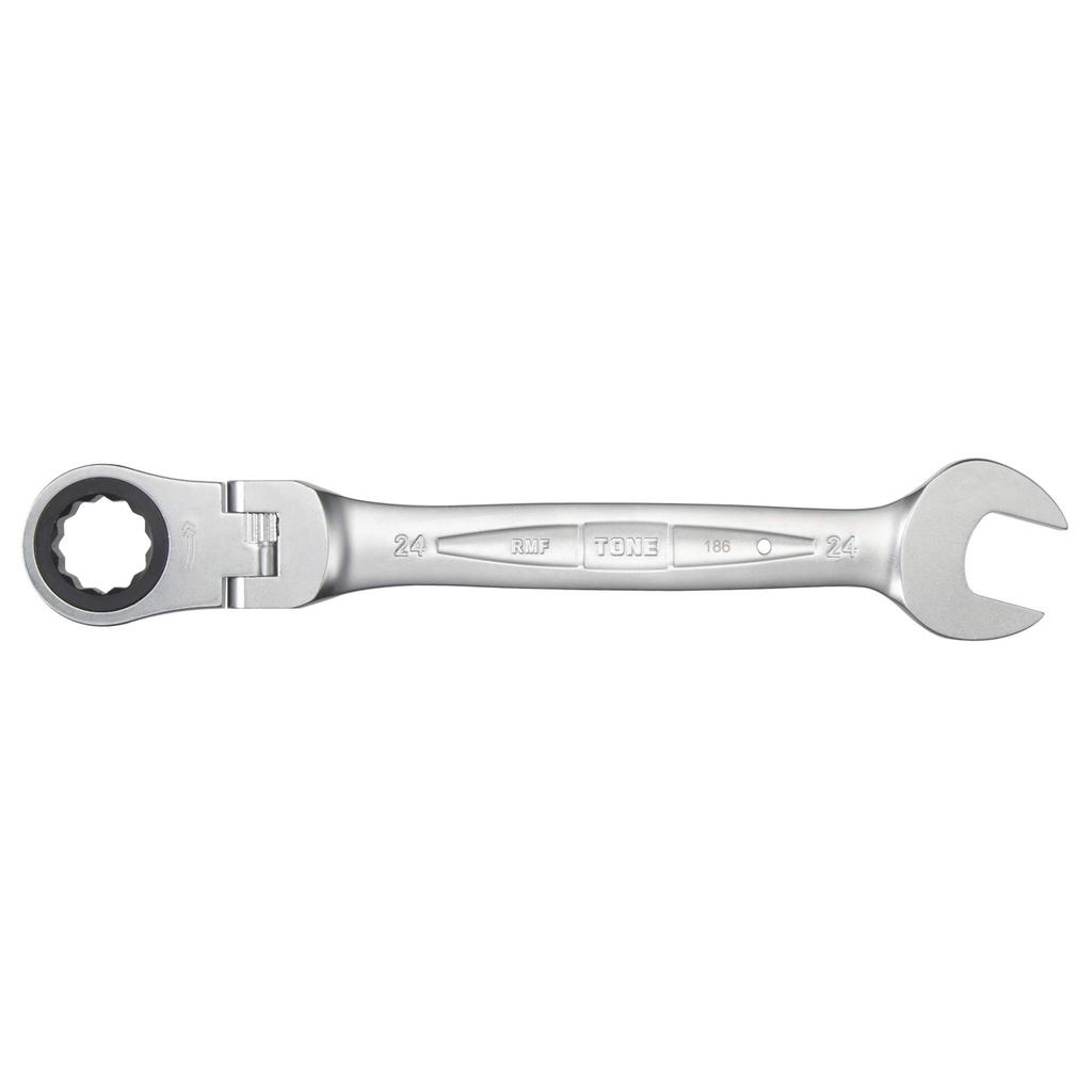 TONE Swivel Ratchet Combination 24mm Jaw Opening HPRMF-24 Wrench,