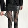 Hollowed Lace Korean Style Stockings Retro Mesh Thin Women Girls Tights Pantyhose Y2K Subculture Lolita Cosplay Long Socks