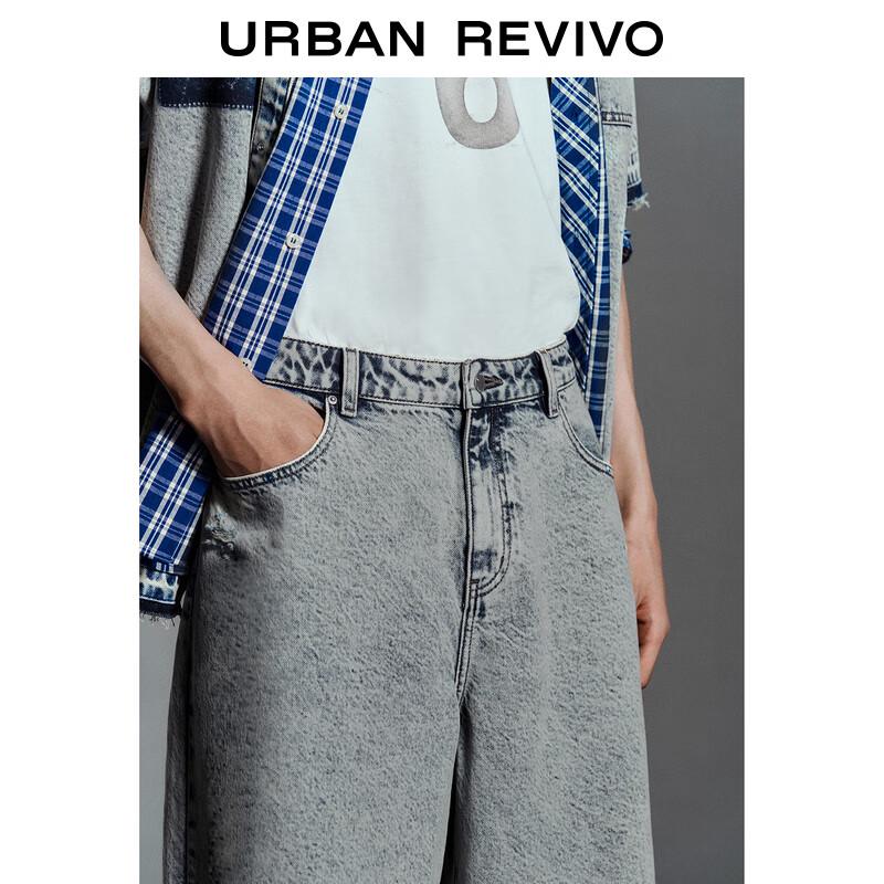 UR Men's Washed Straight-Leg Denim Shorts