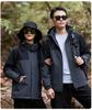 Unisex Wasserdichte Sturm-Kapuzenjacke mit gesticktem Logo für Herbst/Winter