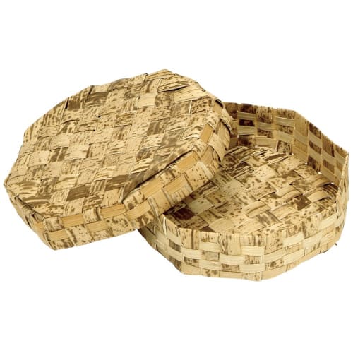 

Manyo bamboo skin woven container octagonal A 21-713A