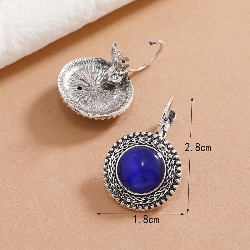Exaggerated European & American Sapphire Crystal Earrings for Evening Gowns