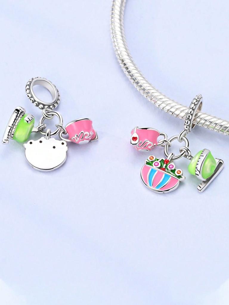 Charms Plata Copper Colors Ice Car Shaved Ice Machine Beads Charm Pendant For Original Bracelet For Women Diy Jewelry Love Gift