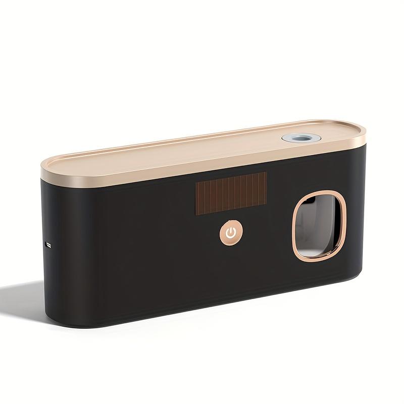 

Настенный держатель зубной щетки для ванной комнаты, УФ-органайзер для зубных щеток, дозатор зубной пасты, перезаряжаемый через USB, 5 слотов, принадлежности для ванной комнаты чёрный