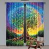 2Pcs Ethnic Curtain Tree In The Valley Spiral Branch Balance Mother Earth Art For Bedroom Living Room And Dining Room