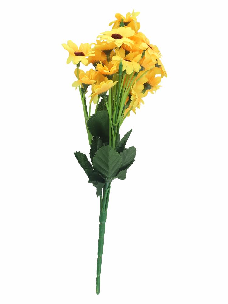 24-Flower Artificial Sunflower Bouquet for Wedding Reception Garden Party Home Living Room Balcony Cafe Table Styling