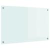 Kitchen Backsplash Milky White 80 X 50 Cm Tempered Glass