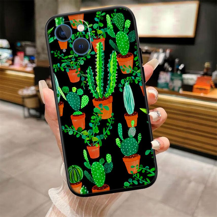 IK74 Watercolour Cacti Phone Case for Samsung Galaxy A11 A12 A13 A15 A52S A53 A55 A56 A70 A71 A72 A73 F06 F16 F56 S10 Plus S10e