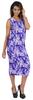 Bimba Printed Bodycon Midi Dress For Women Casual Sleeveless Viscose Jersey