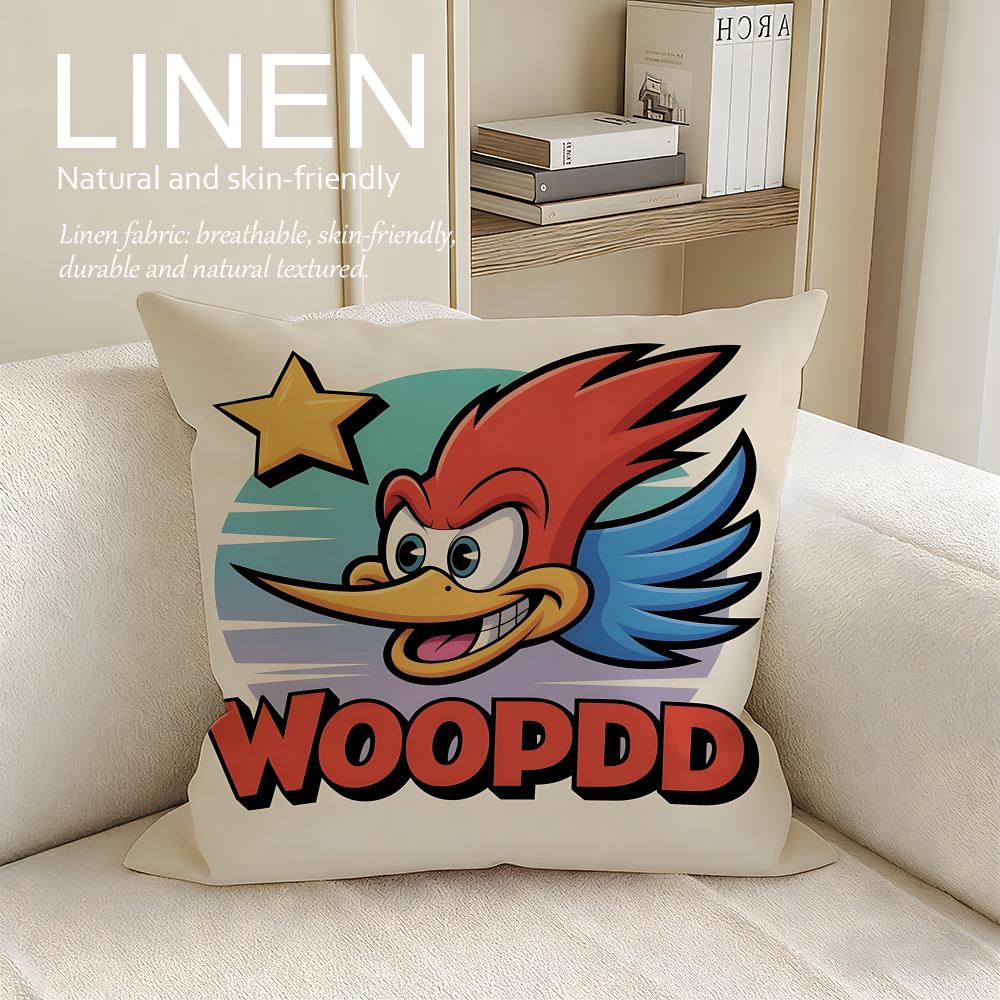 

Cartoon Woody Woodpecker Cushion Cover Pillowcase Set Pcs x x Breathable Washable Sofa Cushion Cover 30X30cm