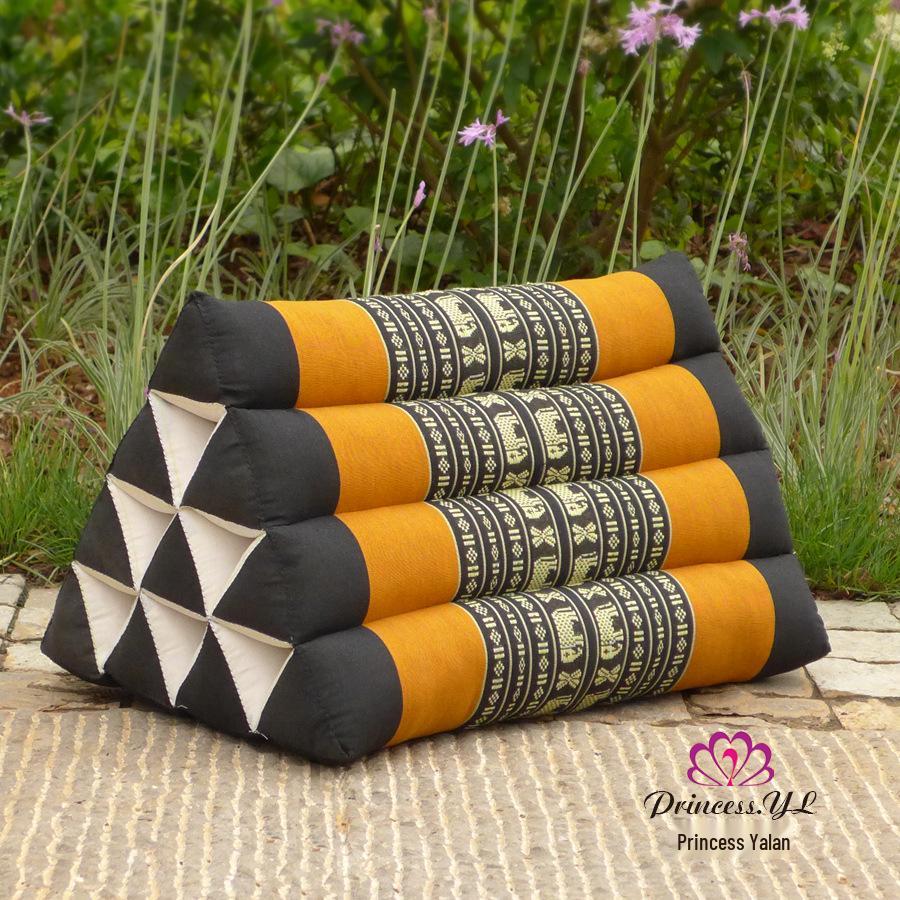 Thailand Triangle Tatami Cushion: Kapok Lumbar Pillow & Sofa Back Support.