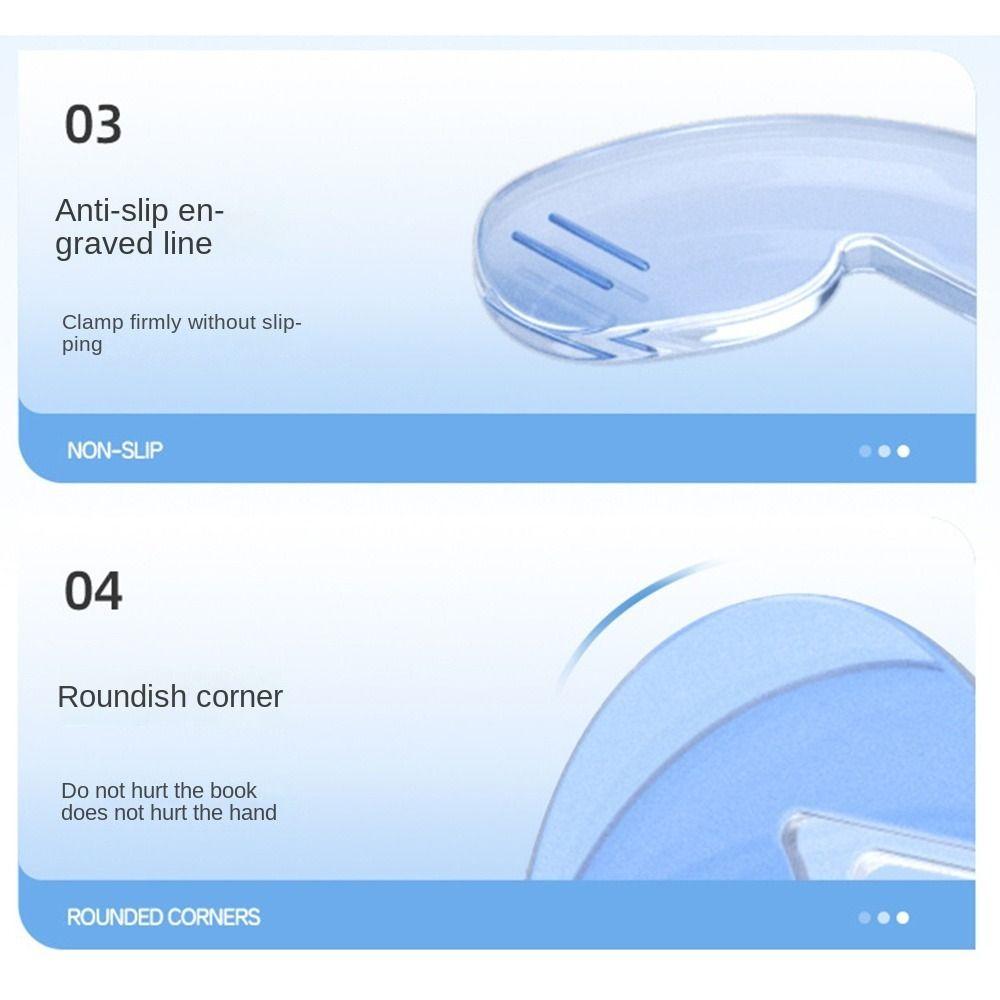 12° Support Angle Reading Aid Fixed Book Clip Anti-slip Book Page Holder Books Fixed Clip  Work