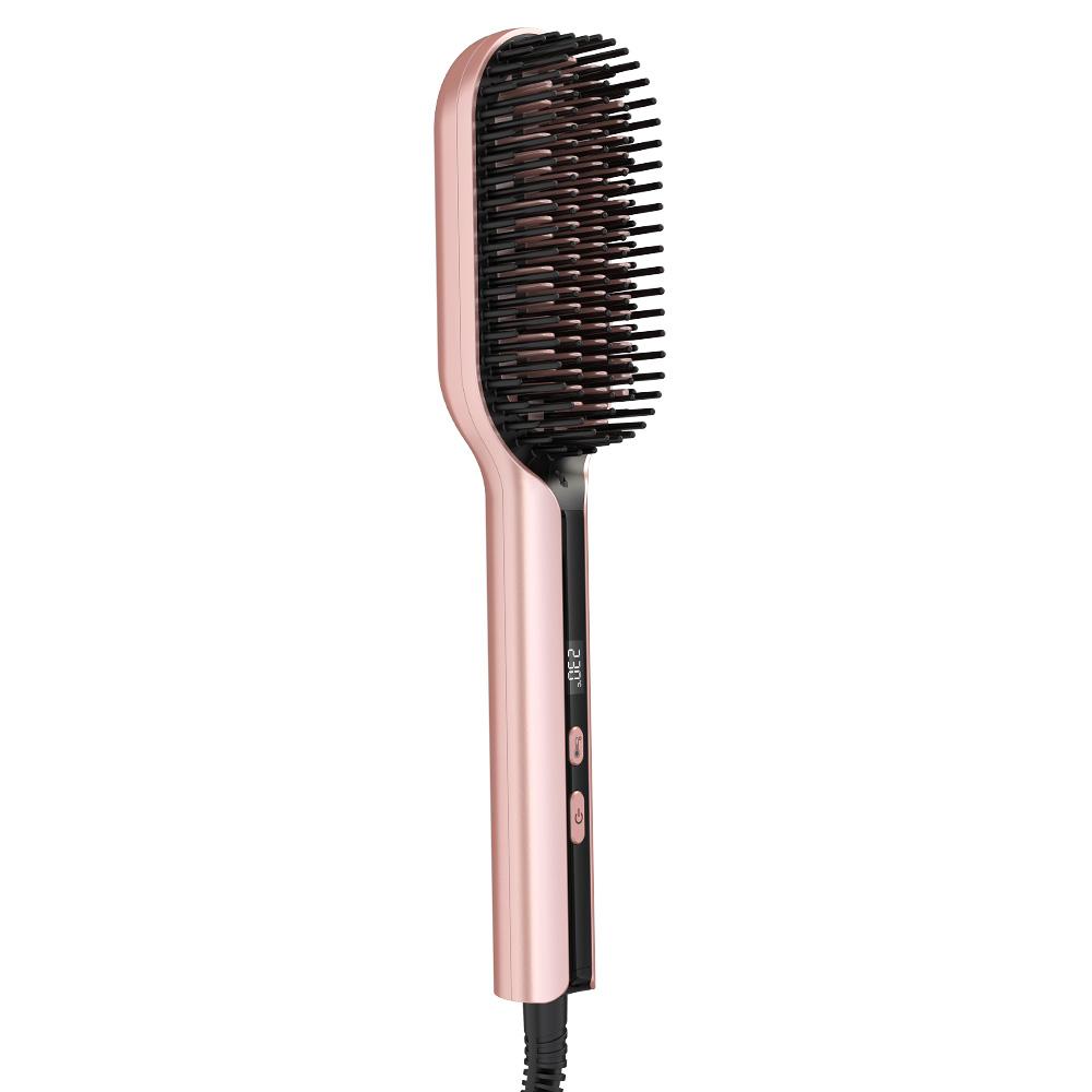 New Arrival Professional 2 in 1 Straightener Brush Negative Ion Ceramic Hair Straightener Electrically Heated Hot Hair Comb