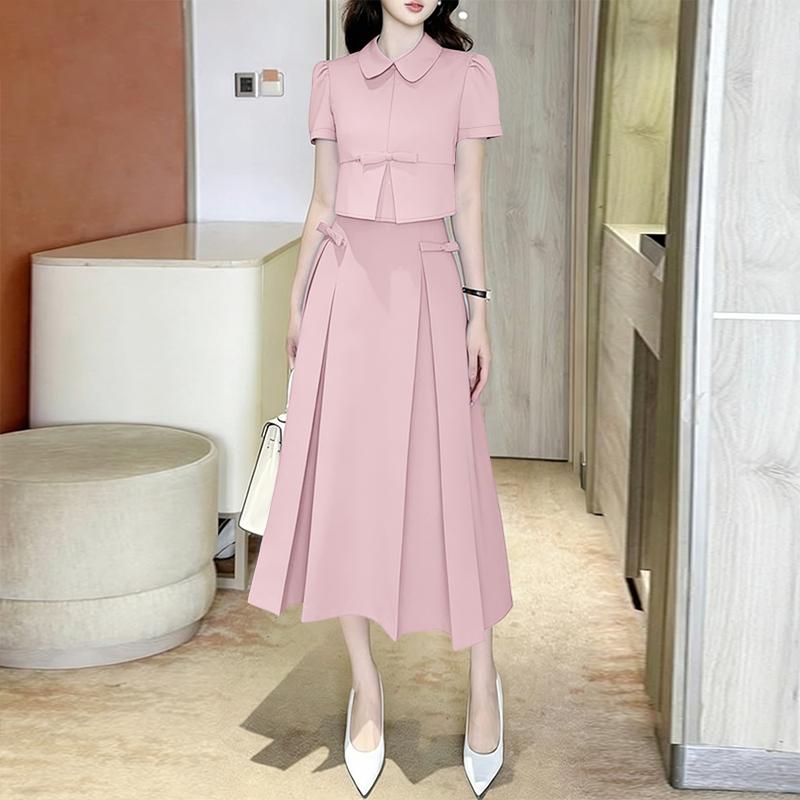 ZANZEA Women Short Sleeve Blouse and Midi Skirts Casual Two Piece Suit Sets