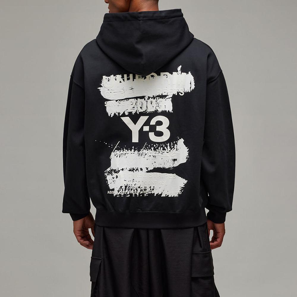 Y-3 GFX Hoodie Black Unisex Tops JN4882