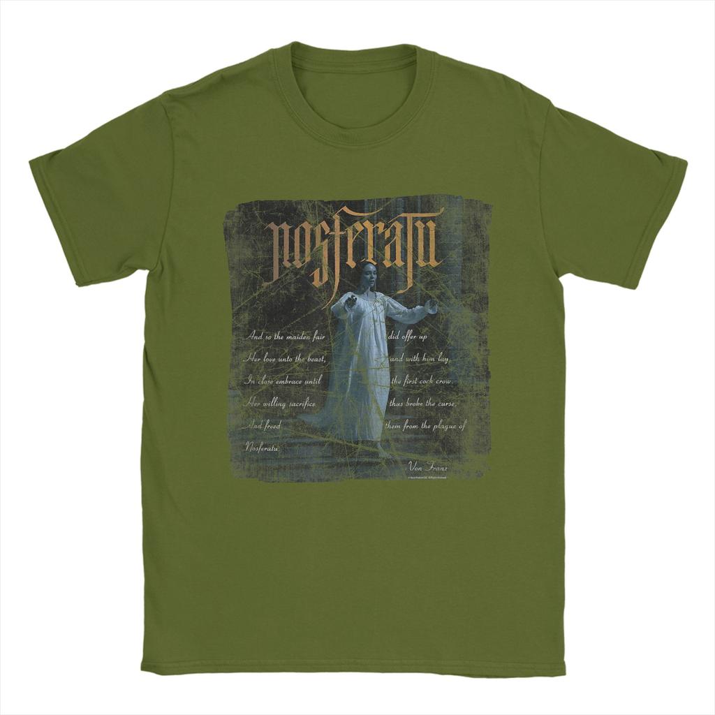 Nosferatu Horror Movie T-Shirt Men Halloween Vampire Gothic Novelty Tees Round Collar Short Sleeve T Shirt Plus Size Clothing