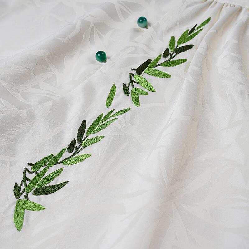 Xiangying New Chinese Style Embroidered Jacquard Dress