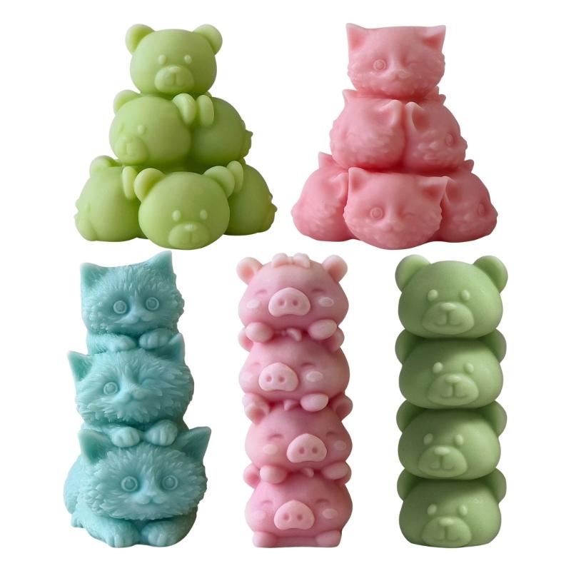 Animal Candle Making Silicone Molds Reusable Animal Shape Silicone Mold for Unique Candle Making and Desk Ornament