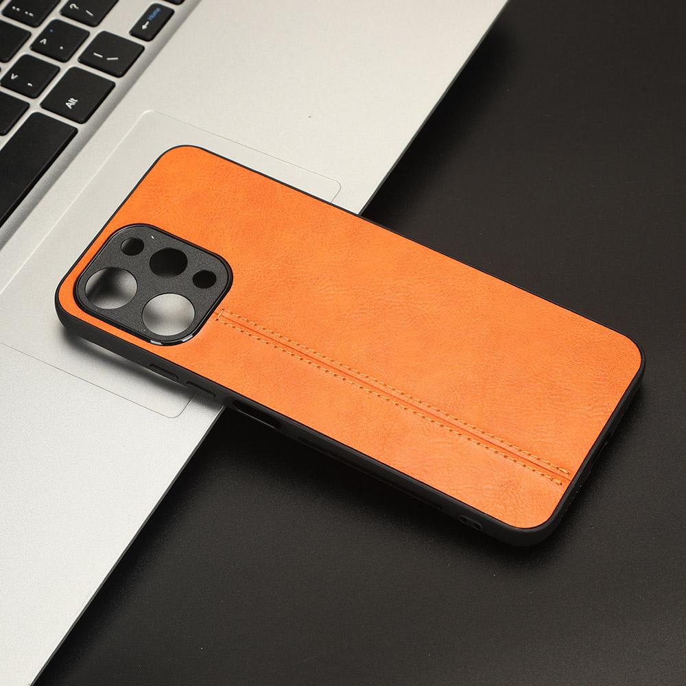 Phone Cover for Xiaomi Redmi 12 4G,Stitching Line Drop Proof PU Leather Coated PC+TPU Back Case