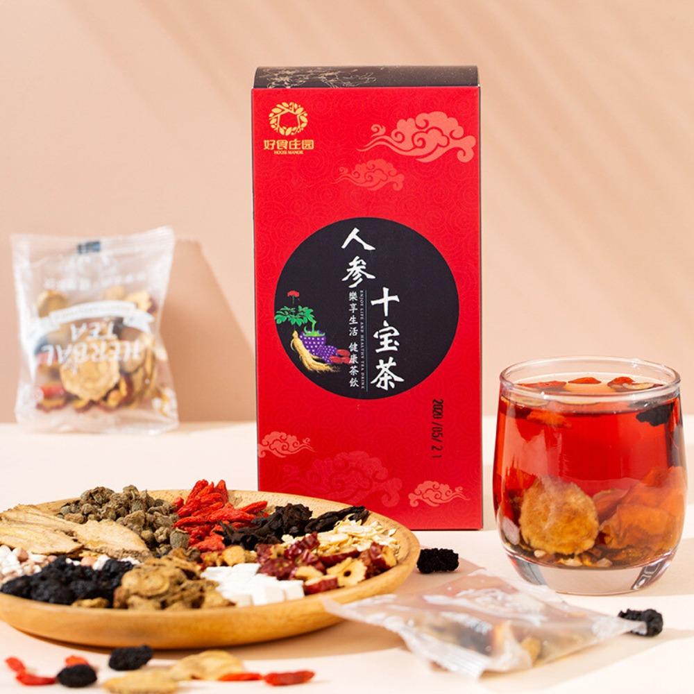 High Quality Ginseng Wolfberry Herbal Tea 150g 10 Bags Detox Drink for Men Women 01