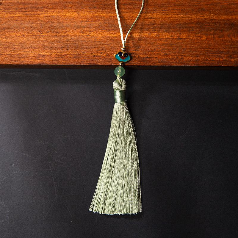 10cm Polyester Silk Tassels Auspicious Clouds Cap Fringe for DIY Crafts Bag Clothing Accessories Curtains Home Decoration 5PCS