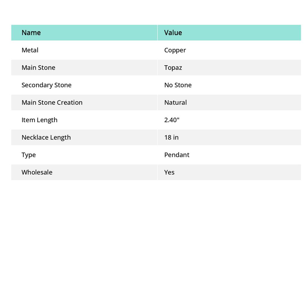 Tree Of Life White Topaz Copper Wire Wrap Jewelry Pendant 2.40" L5Q92